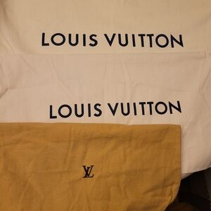 Louis Vuitton Cream and Tan Dust Bags
